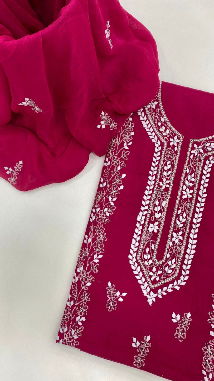 Handmade Patti Applic Zari Pearl Work 3pc Dress 👗