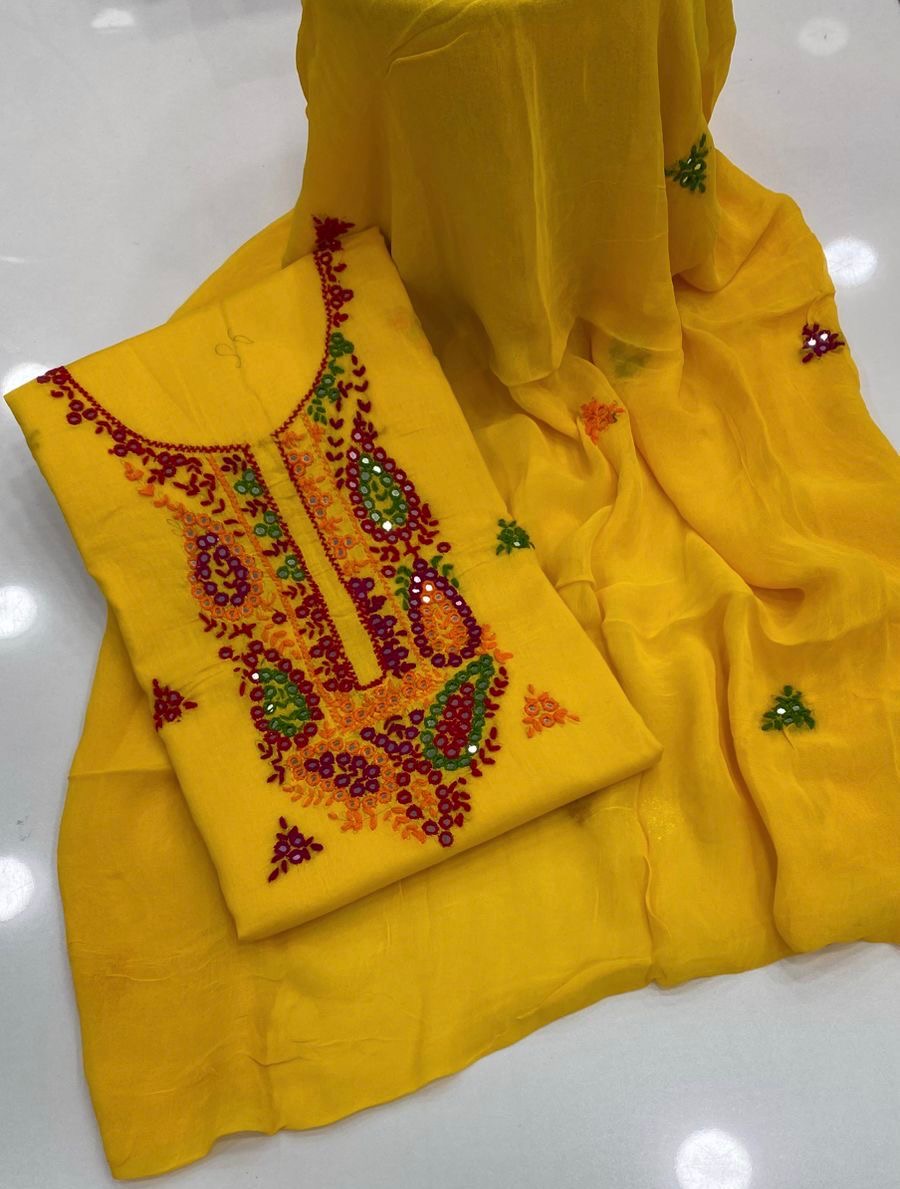 Multi Mirror Work Balochi Gala Handmade 3pc Dress 👗