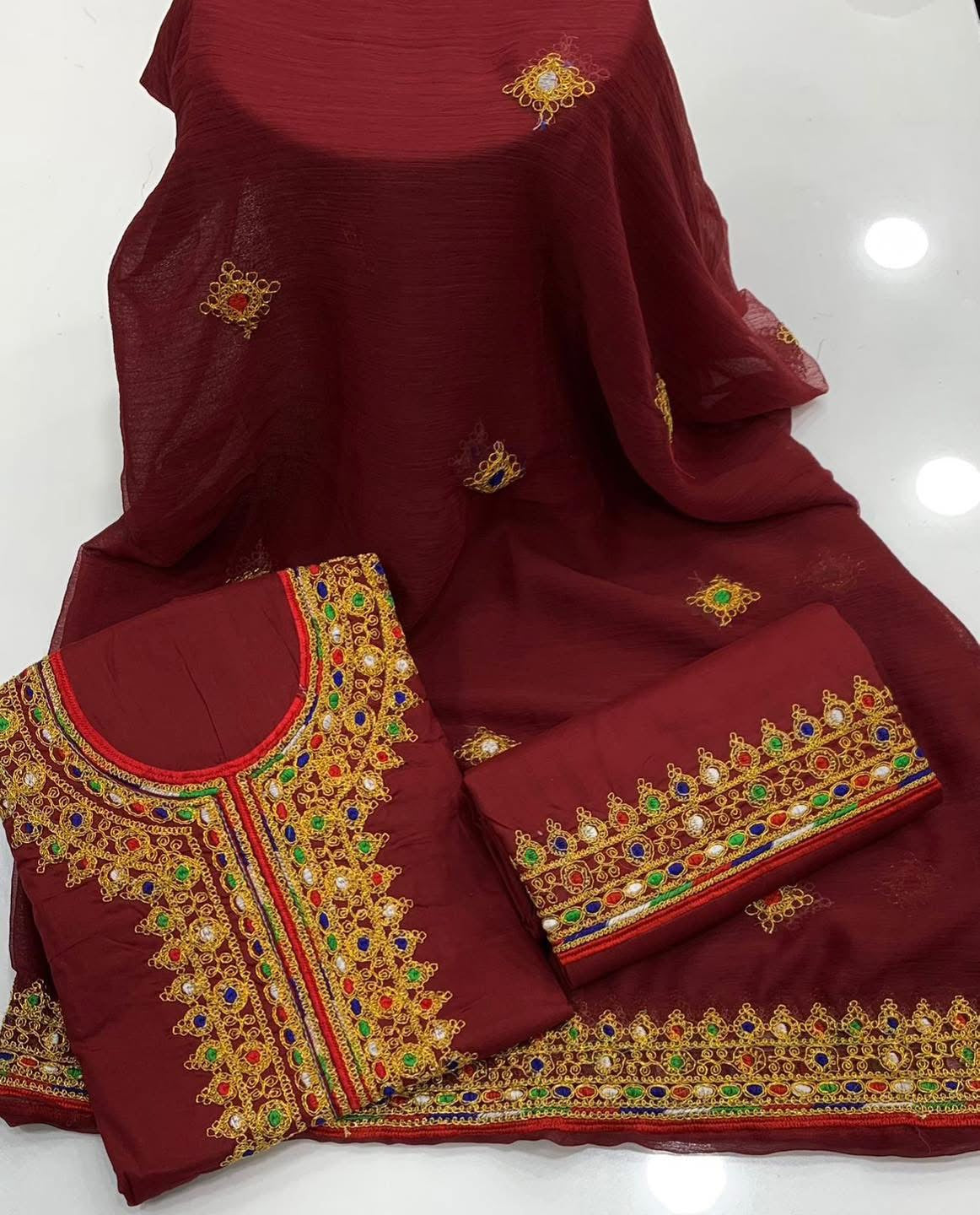 Mukka Machine Work Fancy 3pc Dress
