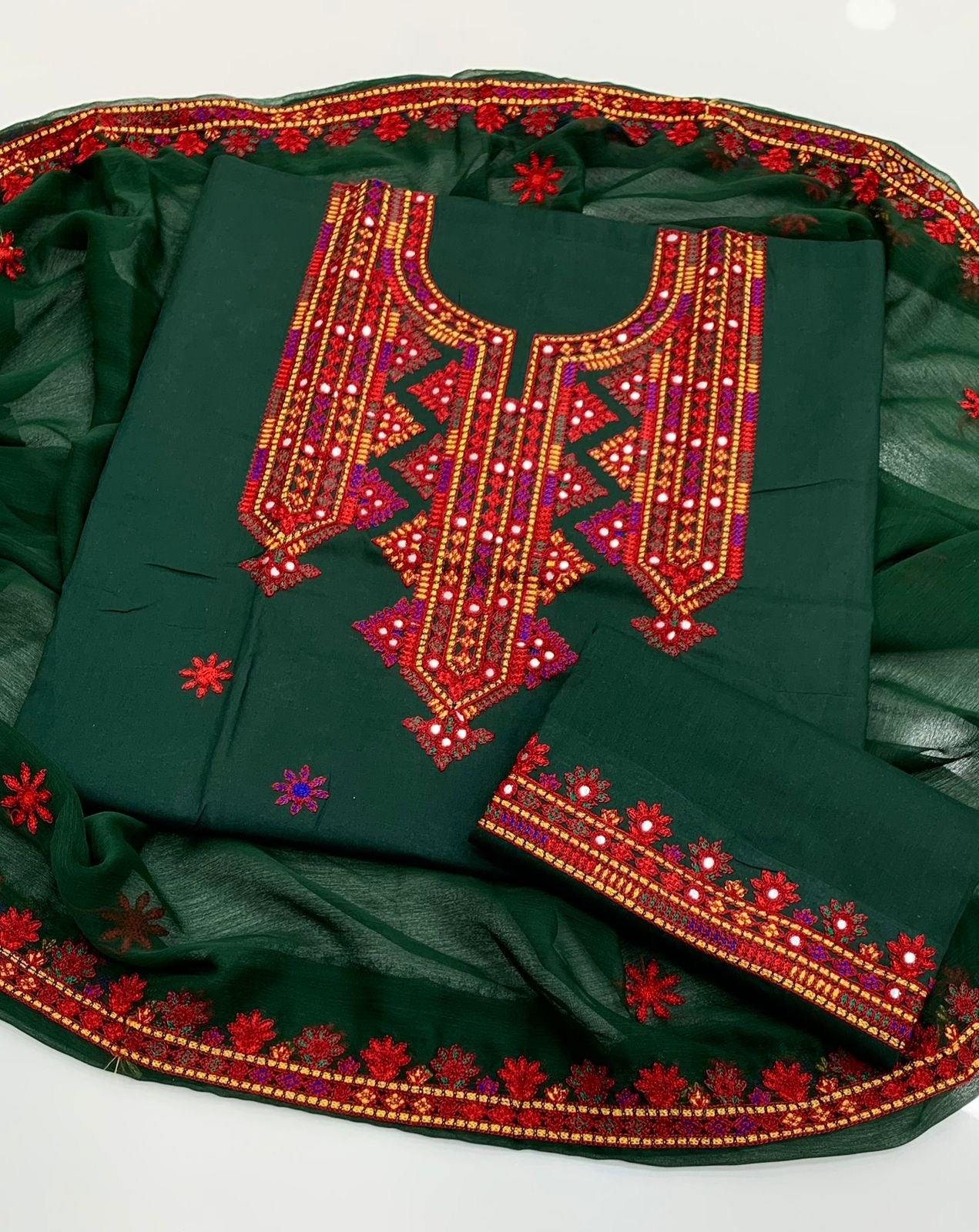 Balochi Arri Sitara Work 3pc Dress 👗