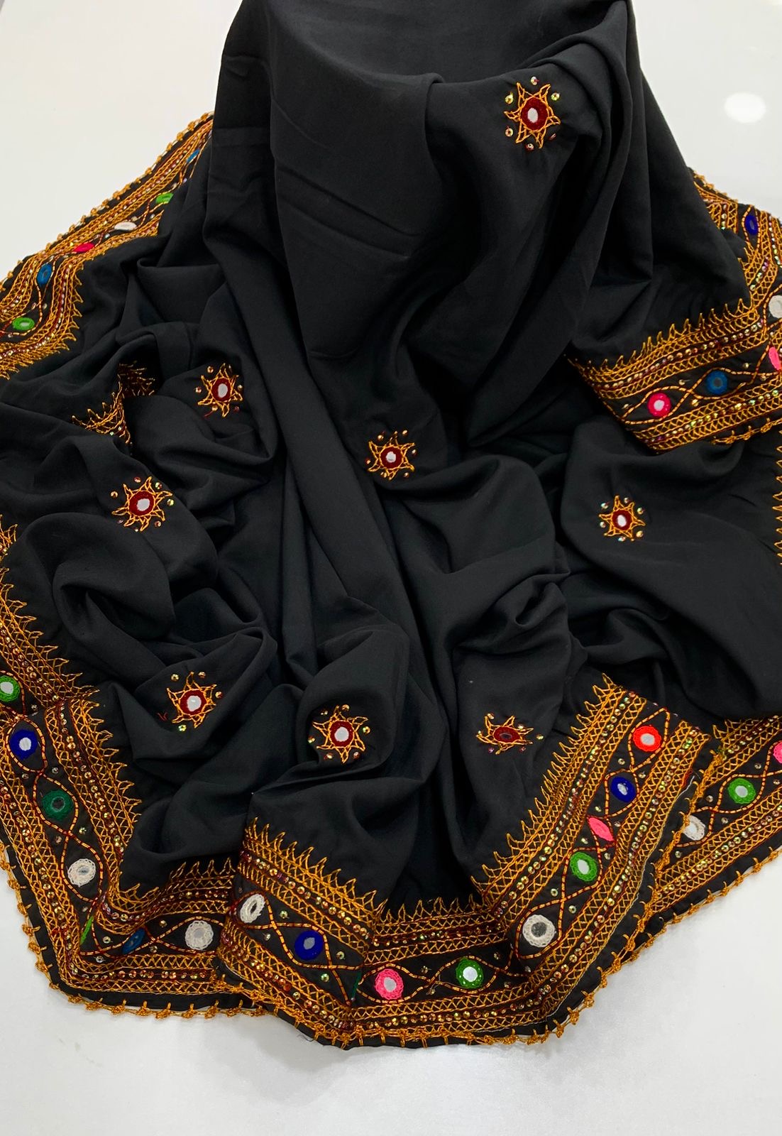 Mukka Mirror Work Original Handmade Chadder
