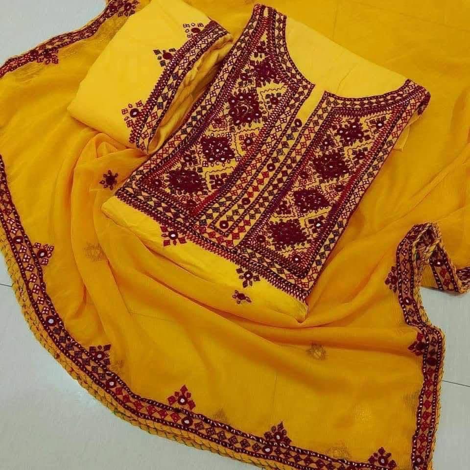 Balochi Pure Handmade 3pc Unstitch Dress 👗