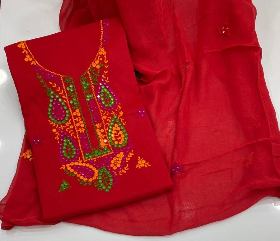 Multi Mirror Work Balochi Gala Handmade 3pc Dress 👗