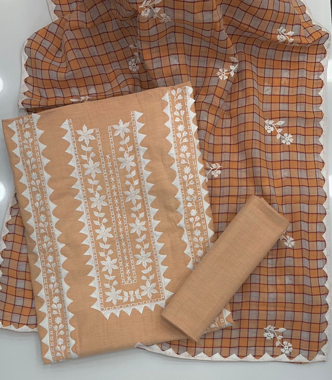 Winter 3-Piece Suit – Soft Cotton Khaddar with Applique & Embroidery