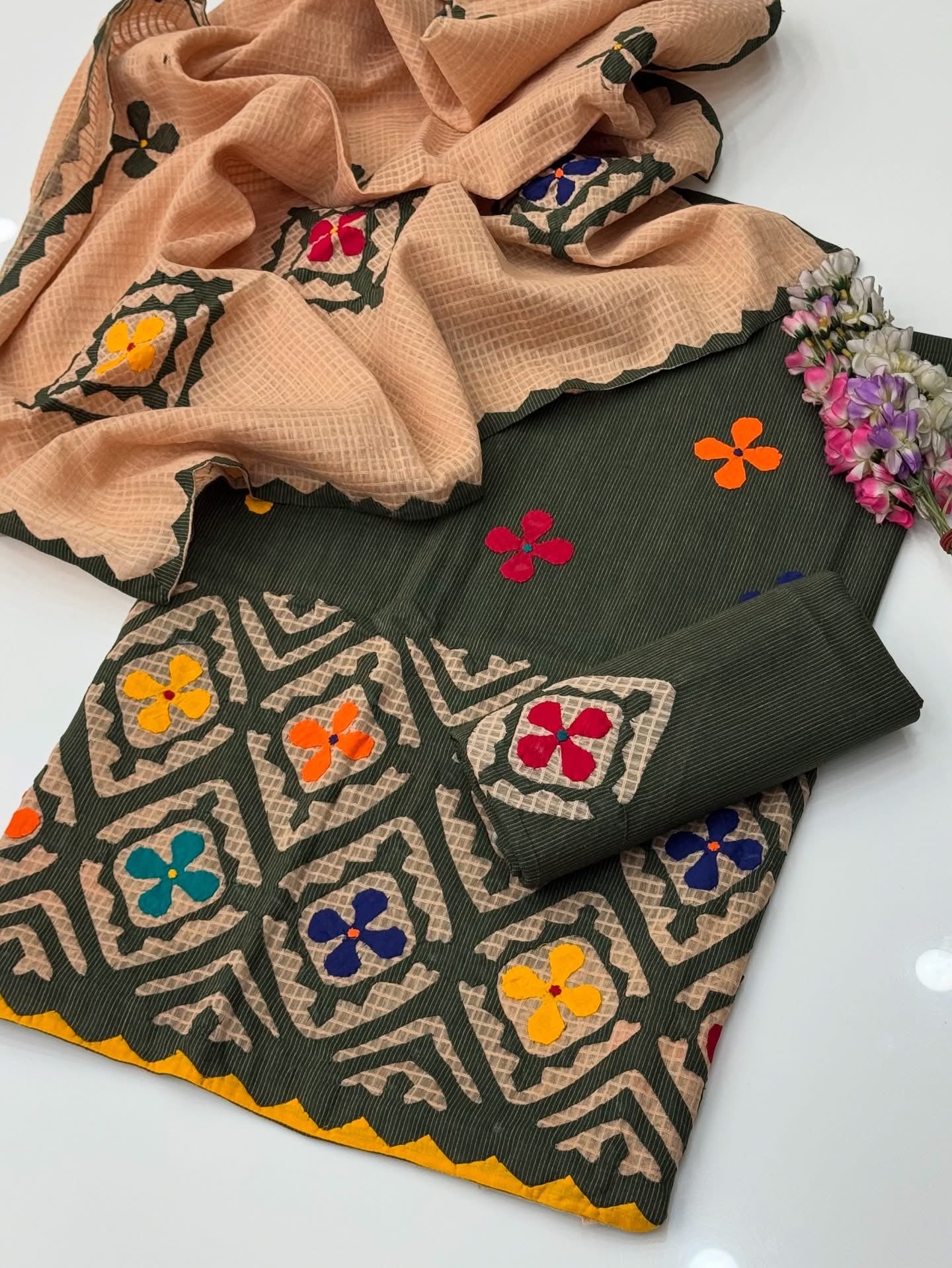 Khaadi Khaddar Applic Handmade 3pc Dress 👗