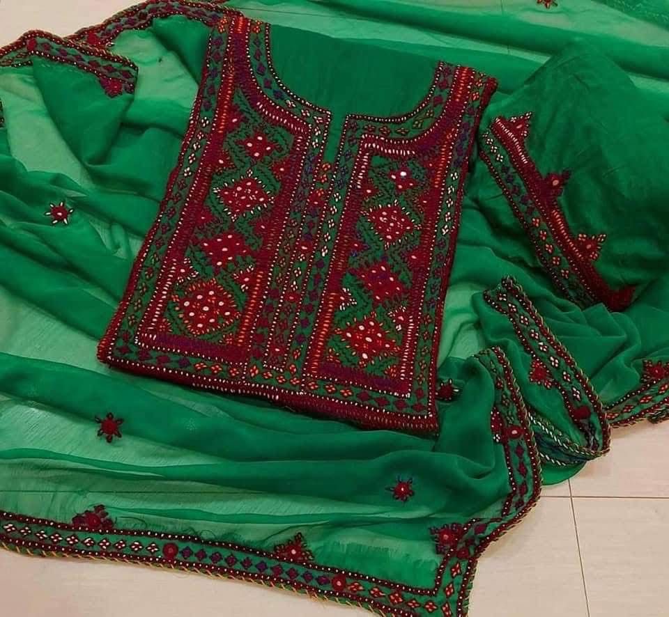 Balochi Pure Handmade 3pc Unstitch Dress 👗