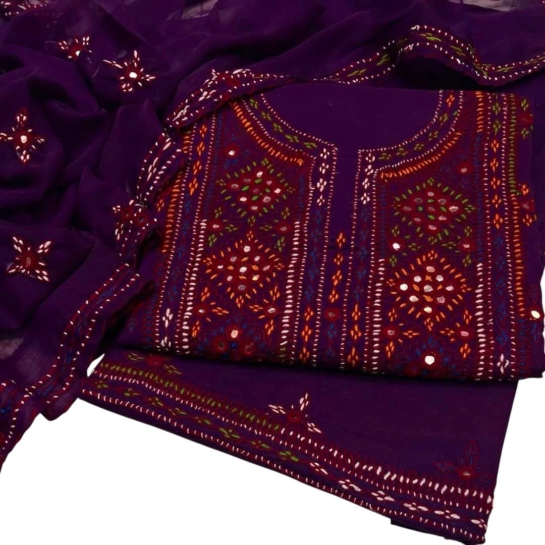 Balochi Pure Handmade 3pc Unstitch Dress 👗
