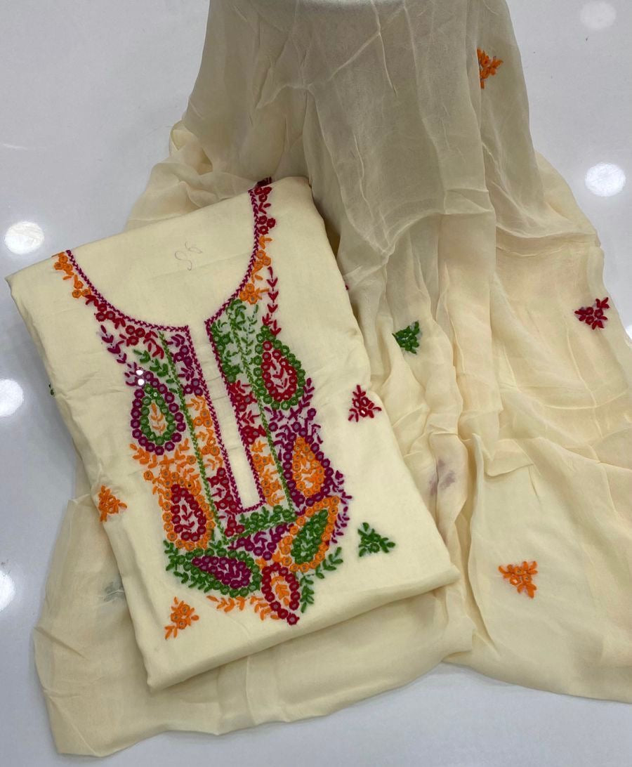 Multi Mirror Work Balochi Gala Handmade 3pc Dress 👗