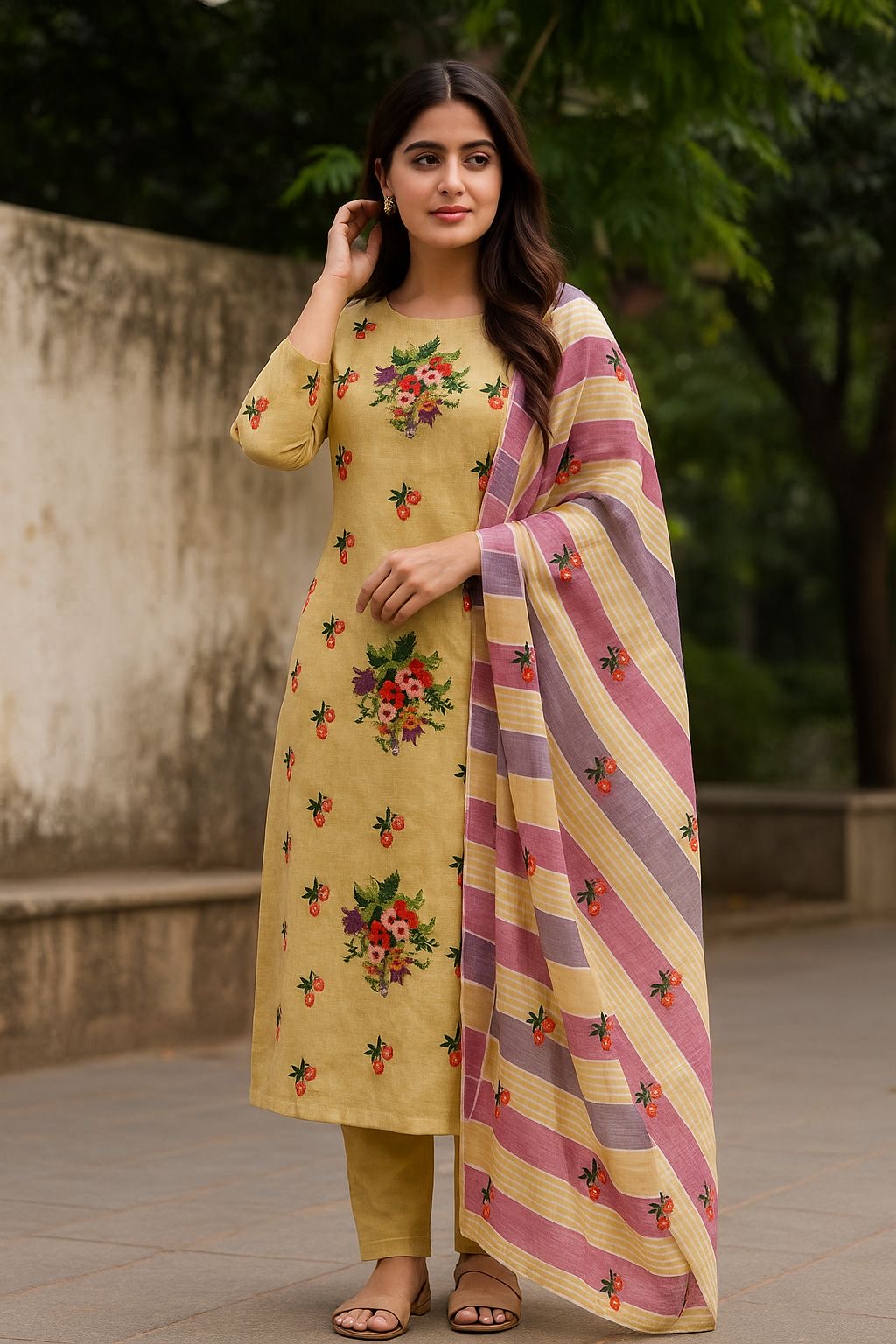 Cross Stitch Embroidery Soft Cotton Khaddar 3pc Dress 👗