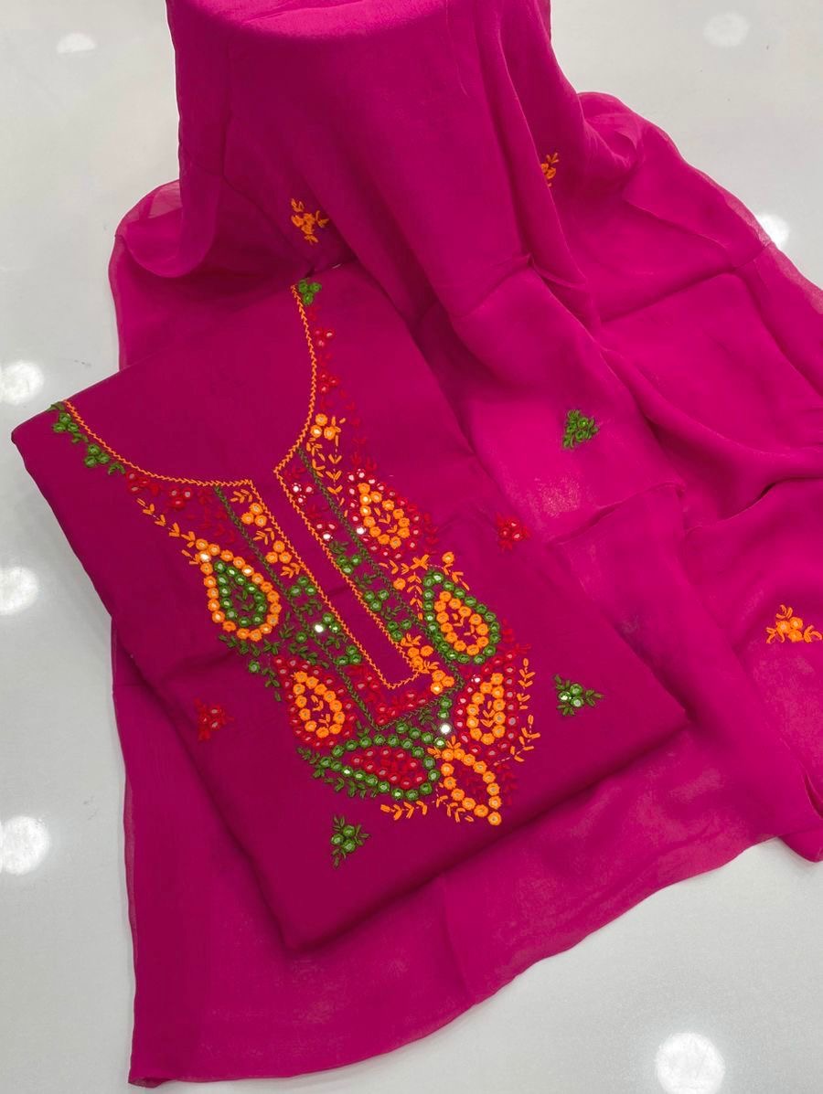 Multi Mirror Work Balochi Gala Handmade 3pc Dress 👗