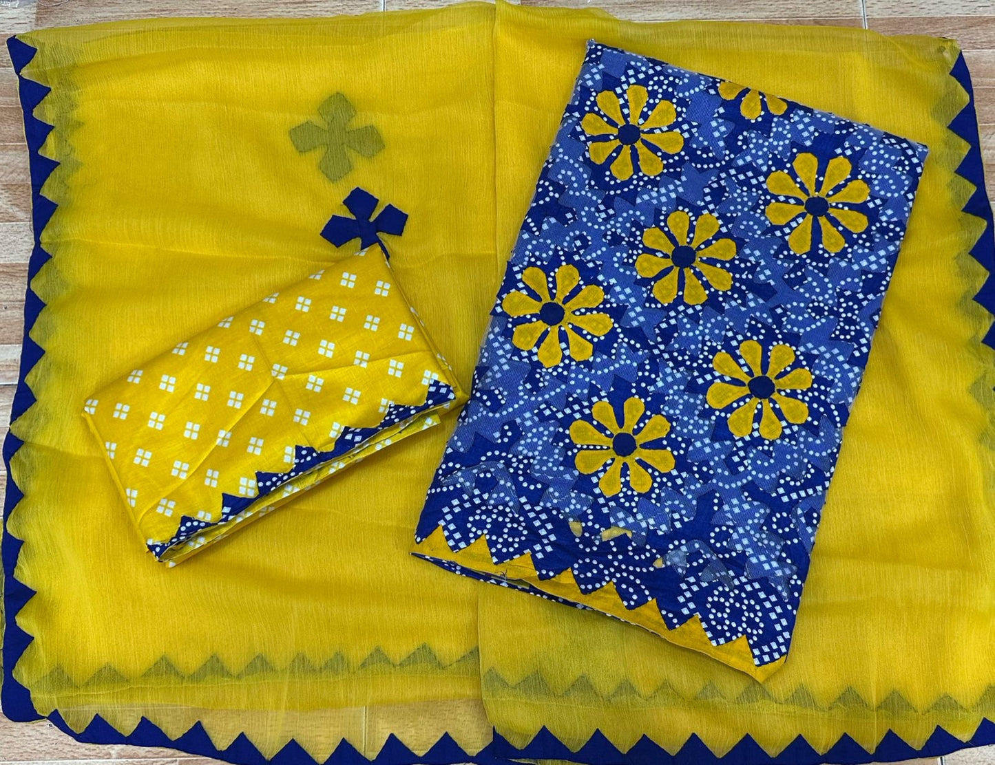 Flower Applic Work Handmade 3pc Dress π