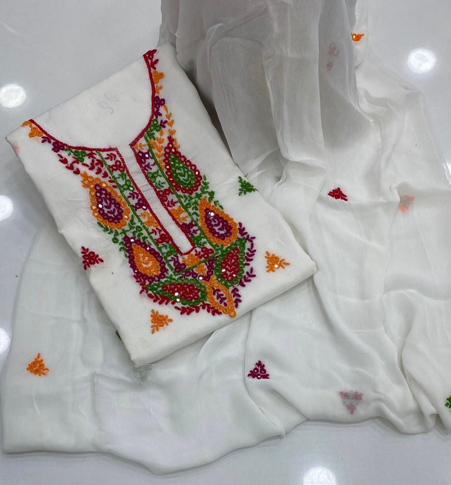 Multi Mirror Work Balochi Gala Handmade 3pc Dress 👗