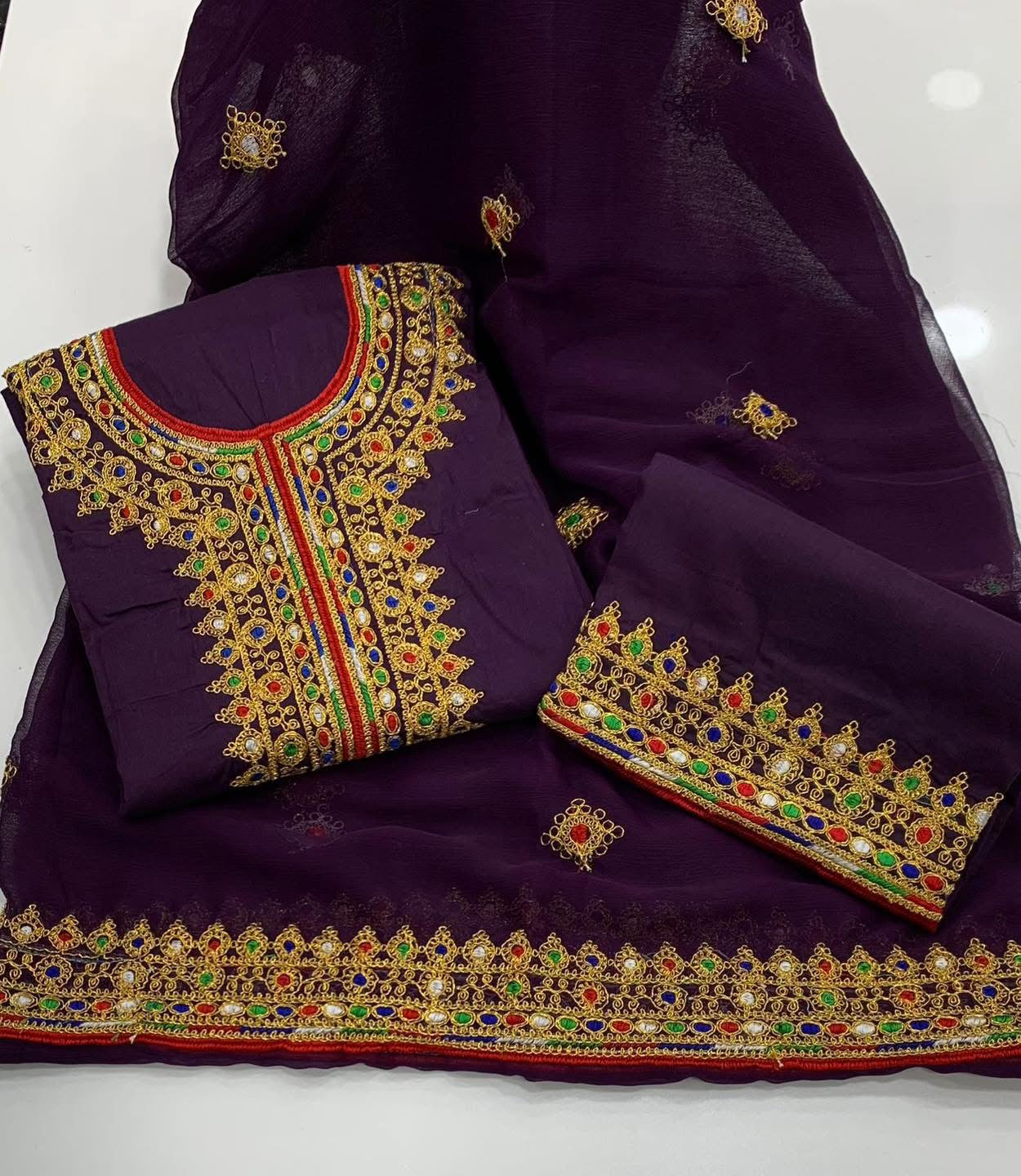 Mukka Machine Work Fancy 3pc Dress