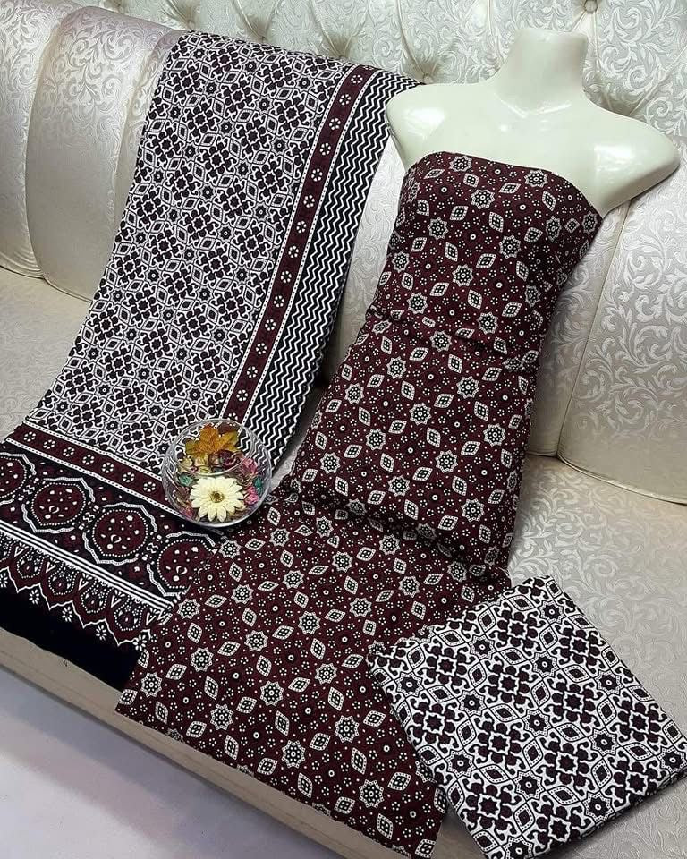 Ajrak Block Print Cotton Dresses