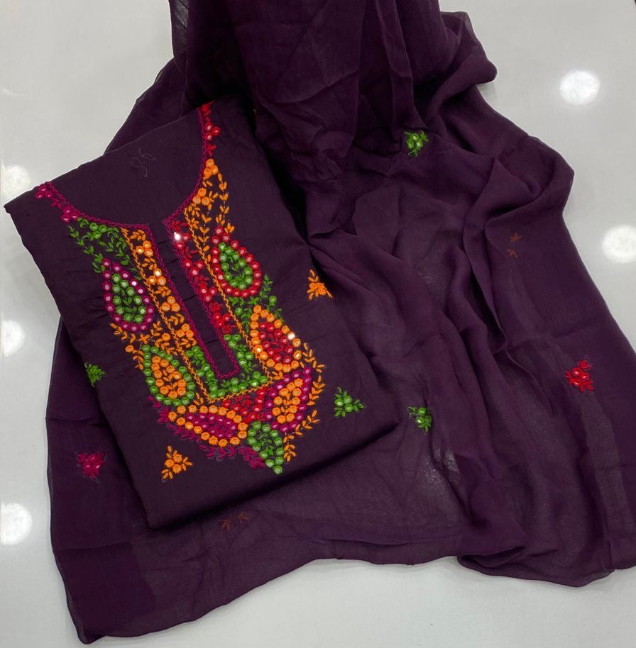 Multi Mirror Work Balochi Gala Handmade 3pc Dress 👗