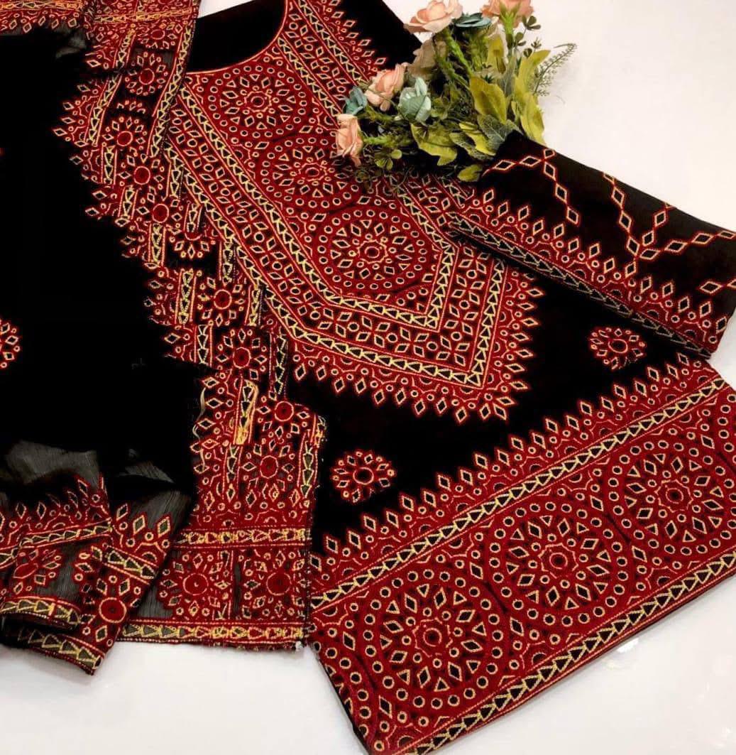 Balochi Arri Machine Embroidered 3pc Dresses
