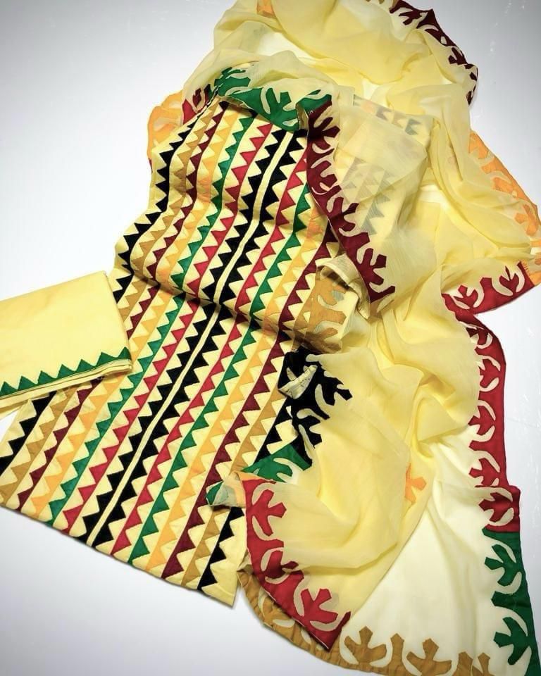 Multi Applic Handwork 3pc Dresses 👗