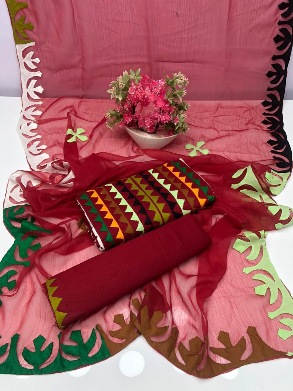 Multi Applic Handwork 3pc Dresses 👗