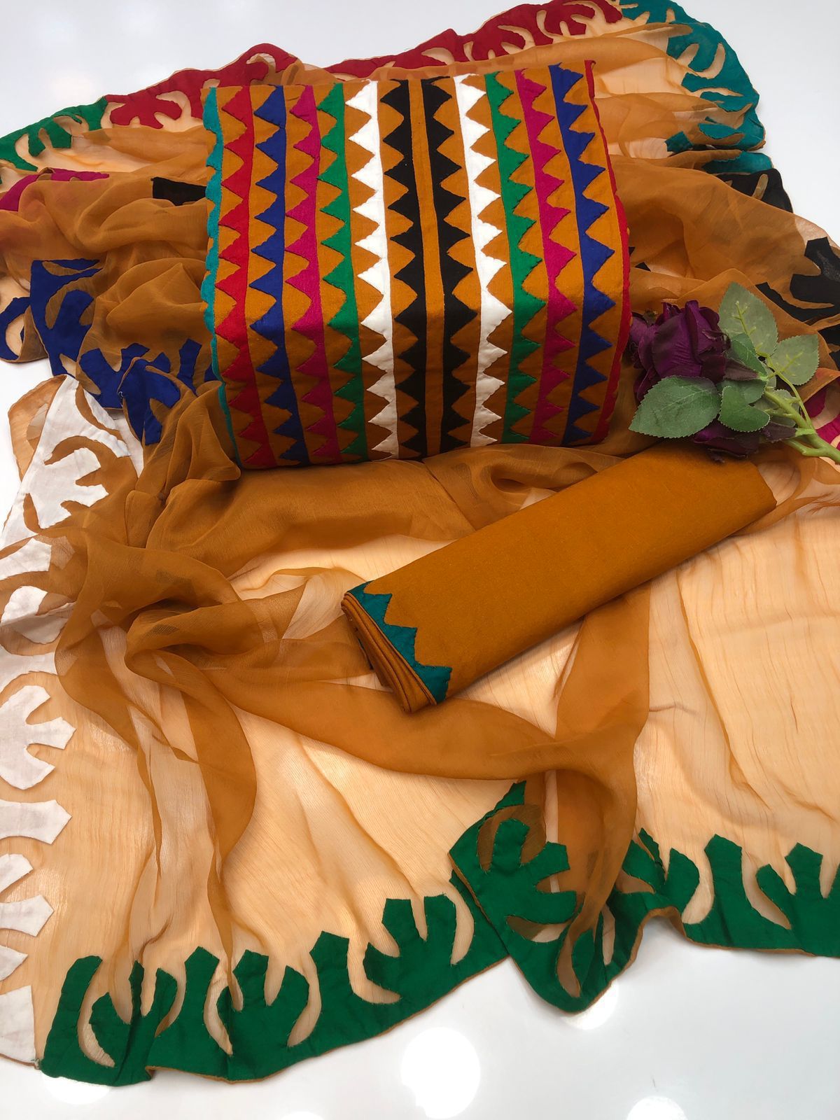 Multi Applic Handwork 3pc Dresses 👗