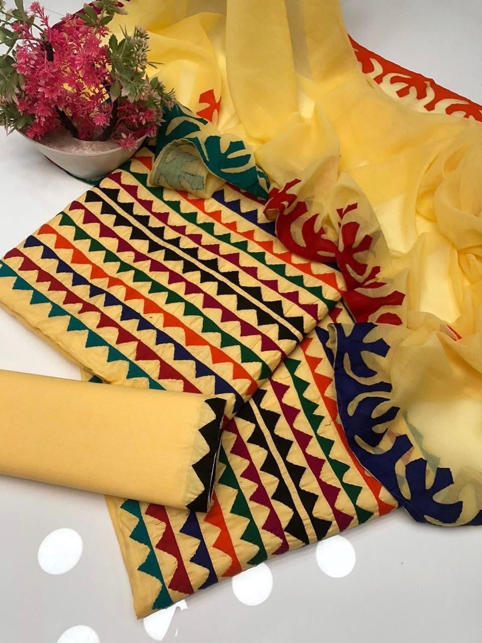 Multi Applic Handwork 3pc Dresses 👗