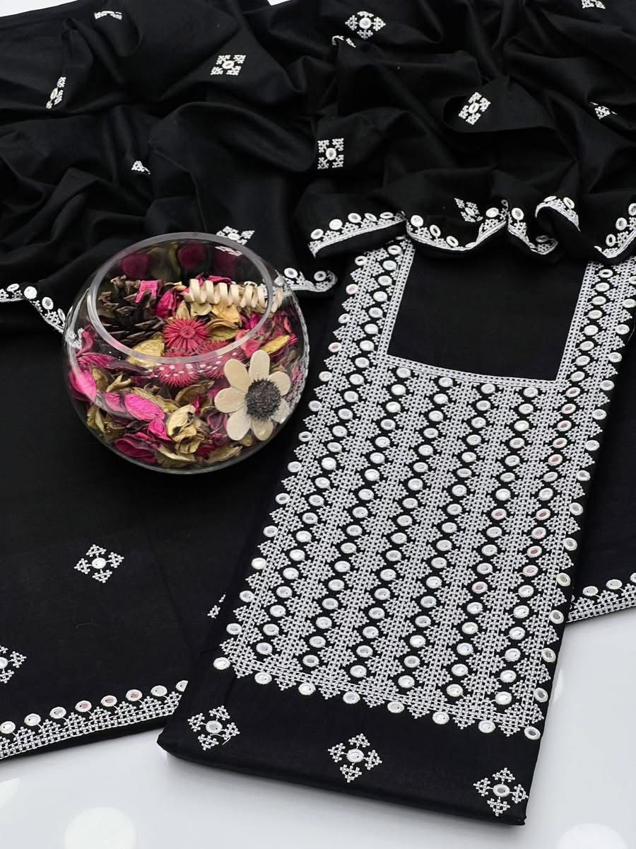 Hurmuch 9MM Sitara Machine Embroidered 3pc Unstitch Dresses