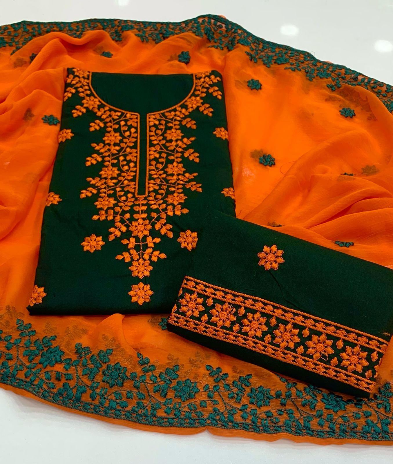 Applic Computer Embroidered 3pc Dresses