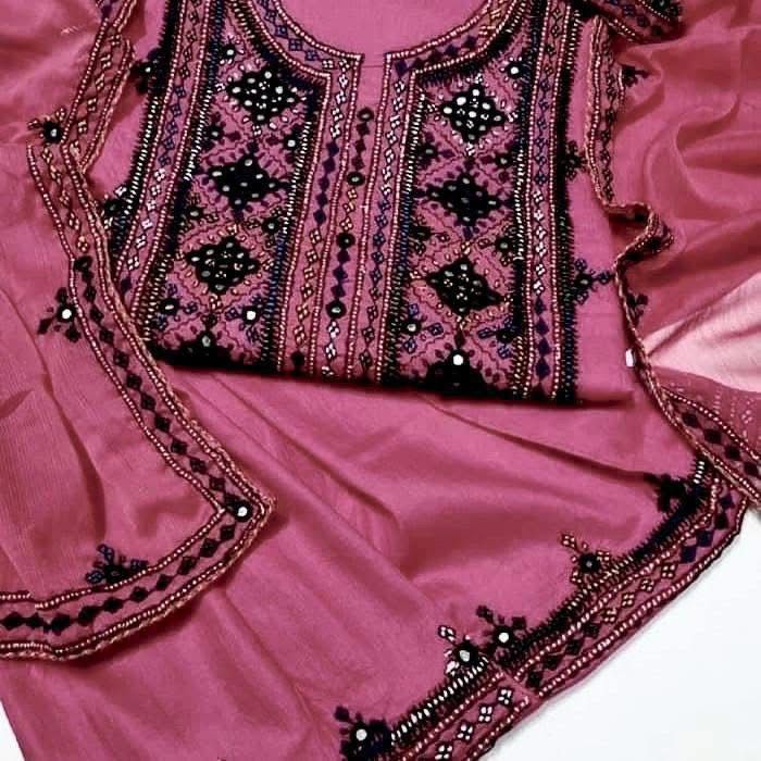 Balochi Pure Handmade 3pc Unstitch Dress 👗