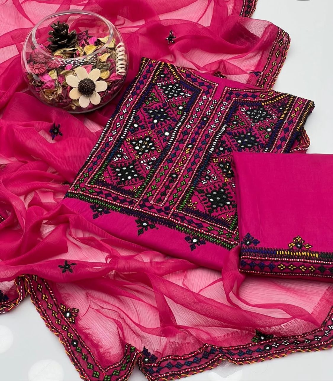 Balochi Pure Handmade 3pc Unstitch Dress 👗