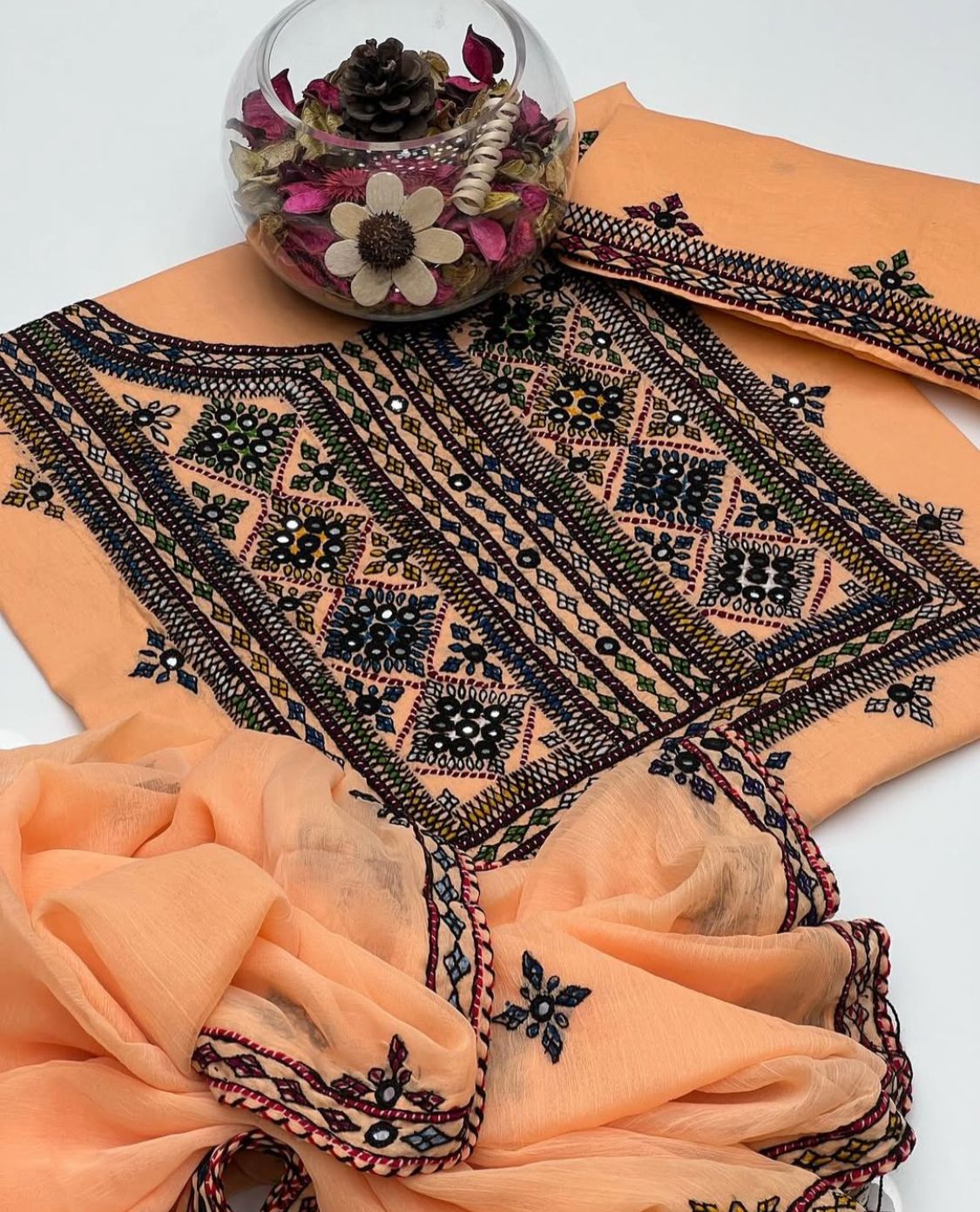 Balochi Pure Handmade 3pc Unstitch Dress 👗