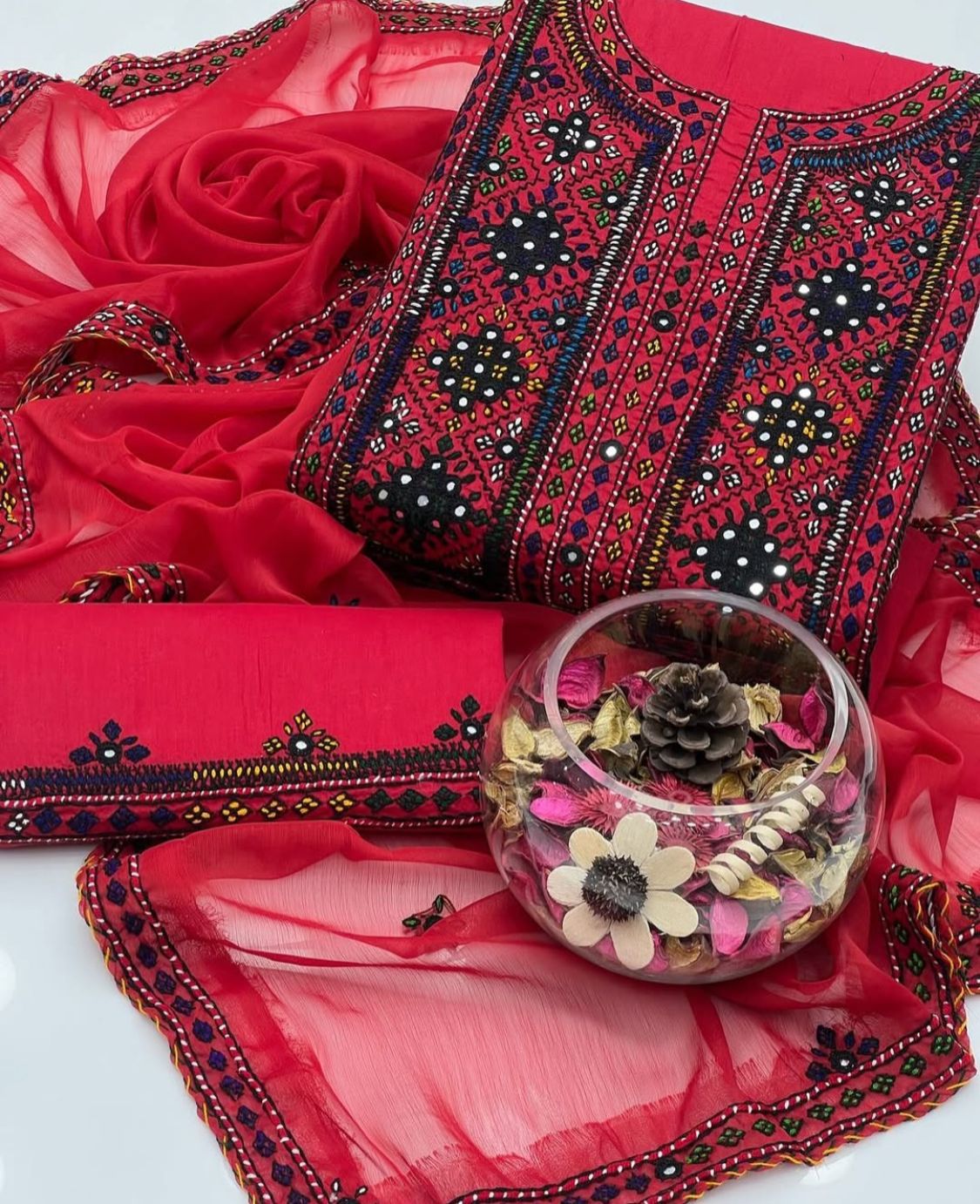 Balochi Pure Handmade 3pc Unstitch Dress 👗