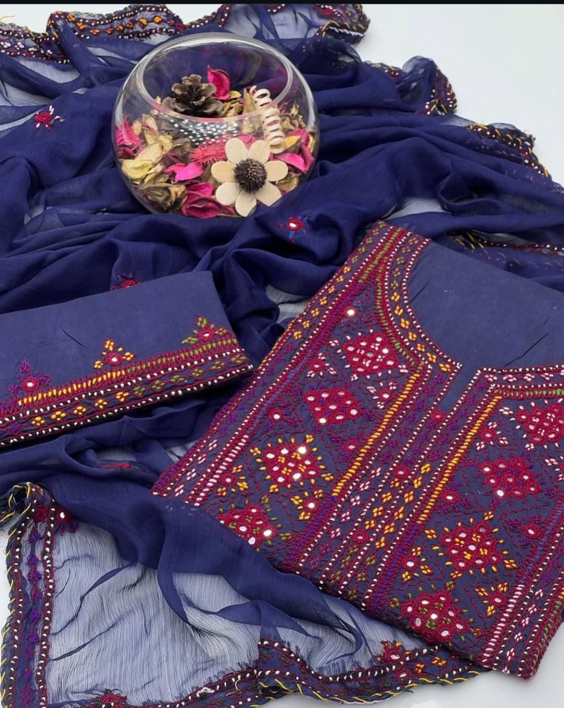 Balochi Pure Handmade 3pc Unstitch Dress 👗