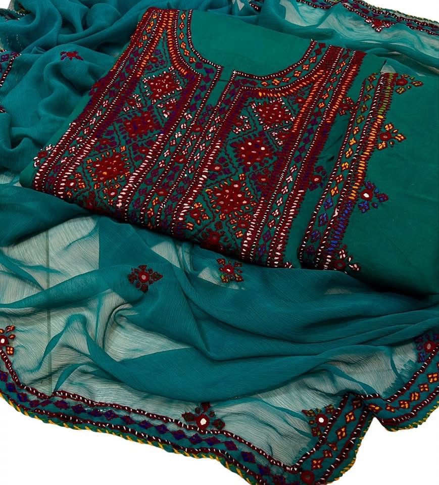 Balochi Pure Handmade 3pc Unstitch Dress 👗