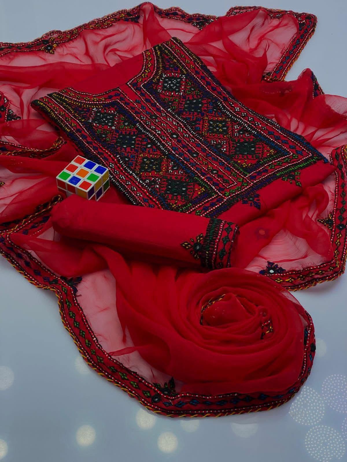 Balochi Pure Handmade 3pc Unstitch Dress 👗