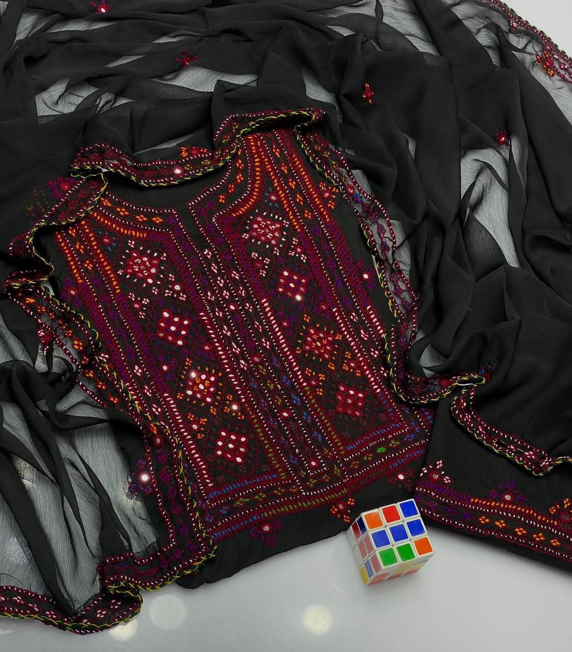 Balochi Pure Handmade 3pc Unstitch Dress 👗