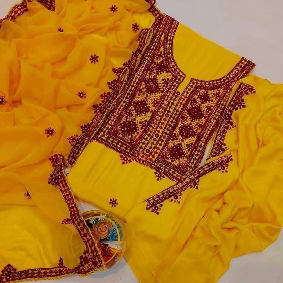 Balochi Pure Handmade 3pc Unstitch Dress 👗