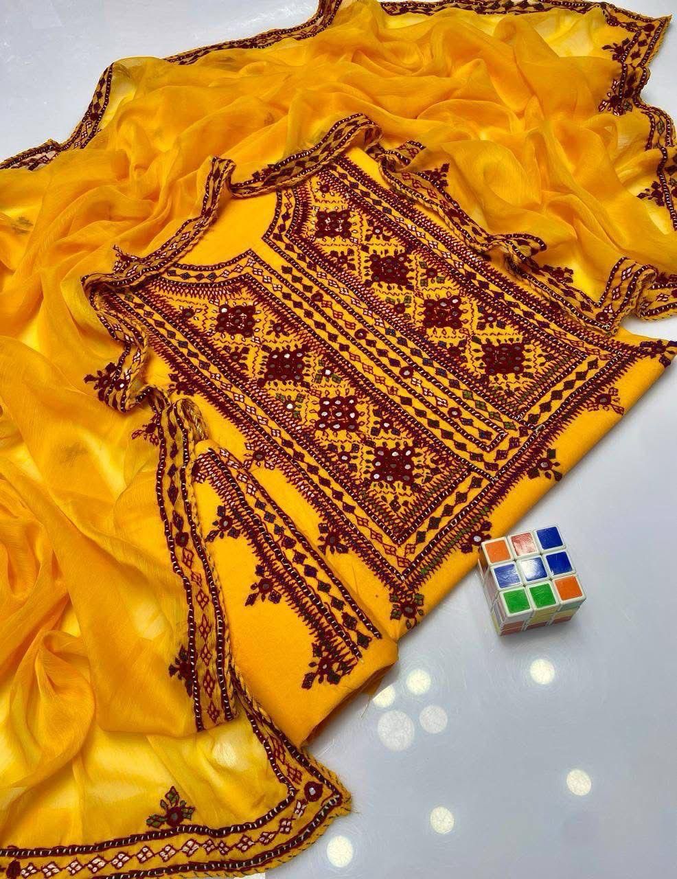 Balochi Pure Handmade 3pc Unstitch Dress 👗