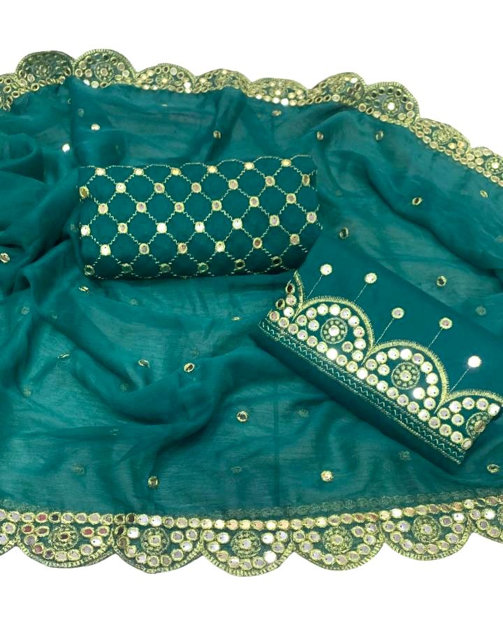 9mm Zarri Jaal Cutwork Dupatta 3pc