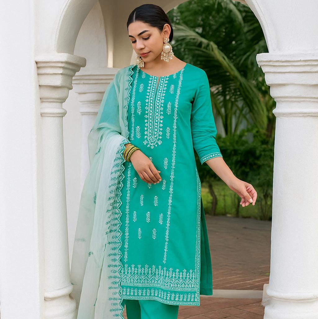Machine Embroidered  Dresses
