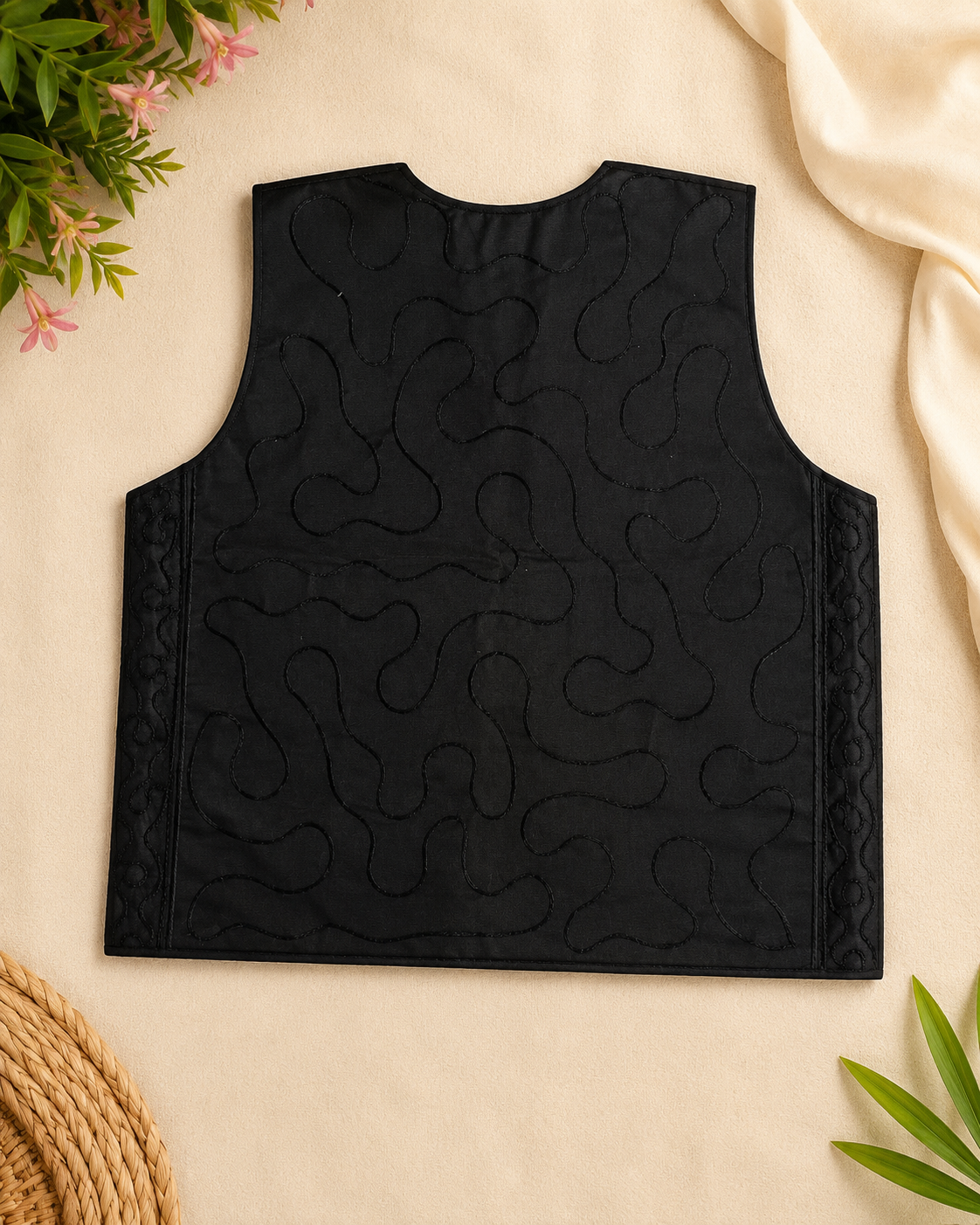 Thick Thread Sitara Embroidered Koti – Standard Size (Unisex)