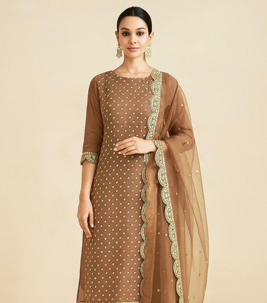 9mm Zarri Jaal Cutwork Dupatta 3pc