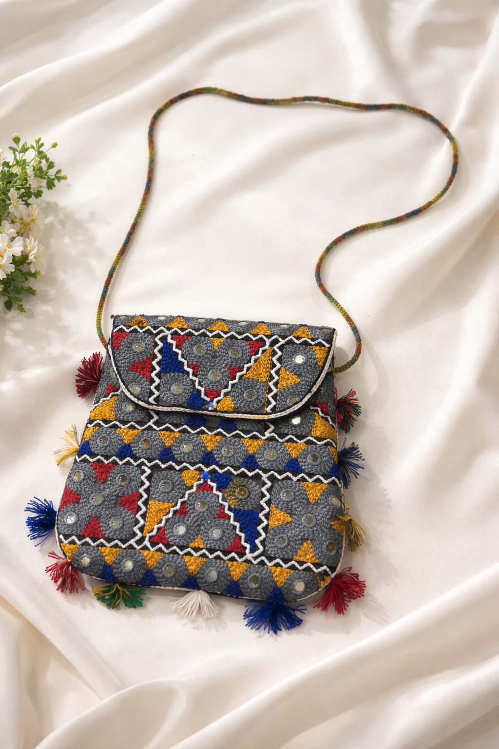 Embroidered Colorful Baby Wallet – Mini Crossbody Bag