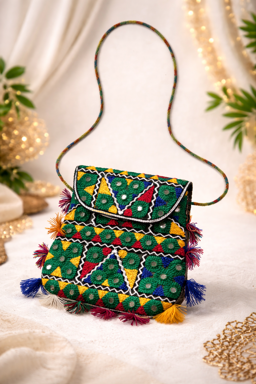 Embroidered Colorful Baby Wallet – Mini Crossbody Bag
