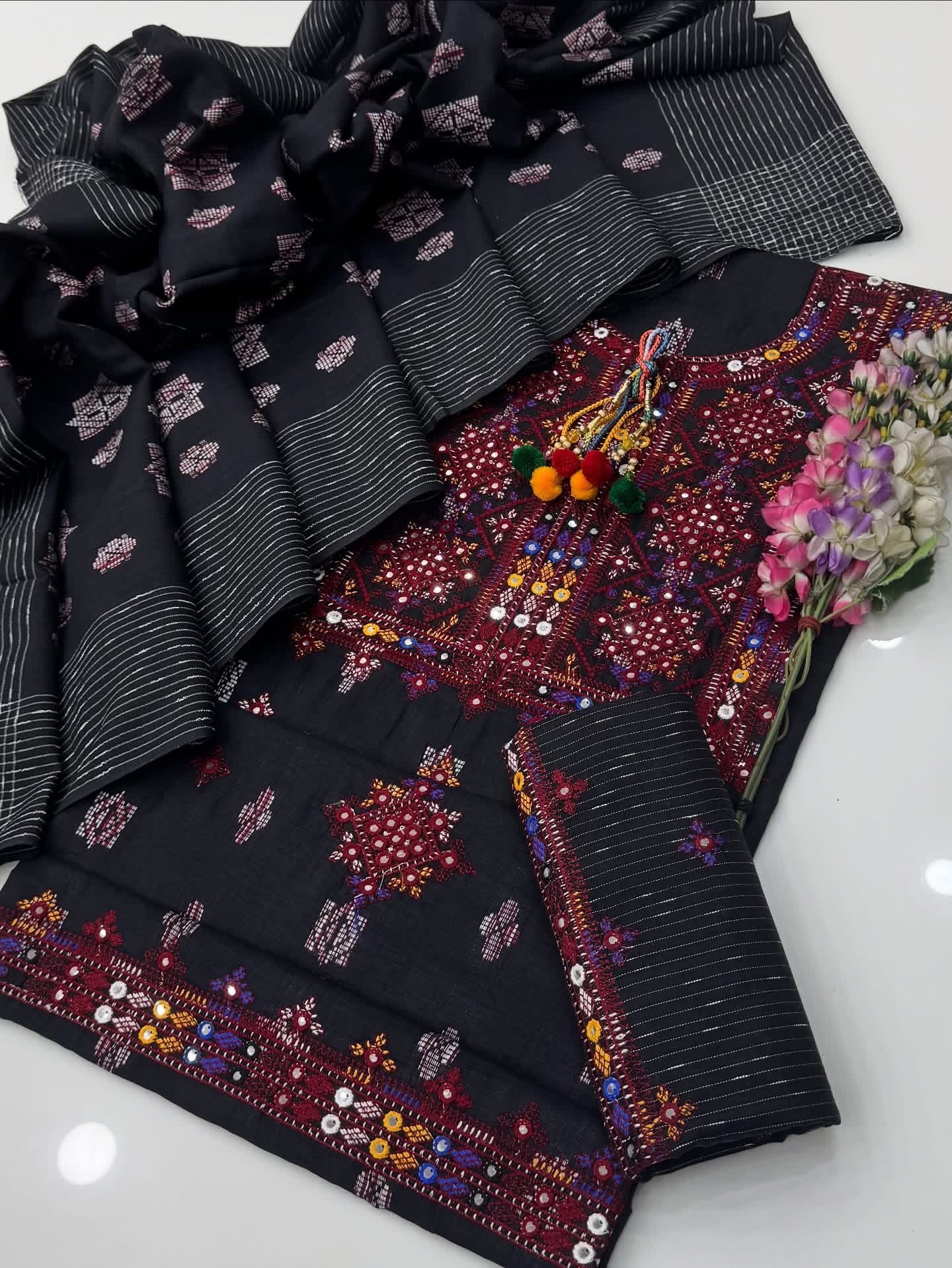 Balochi Embroidered 3 Piece Winter Khaddar Suit – Soft Khaddar Collection