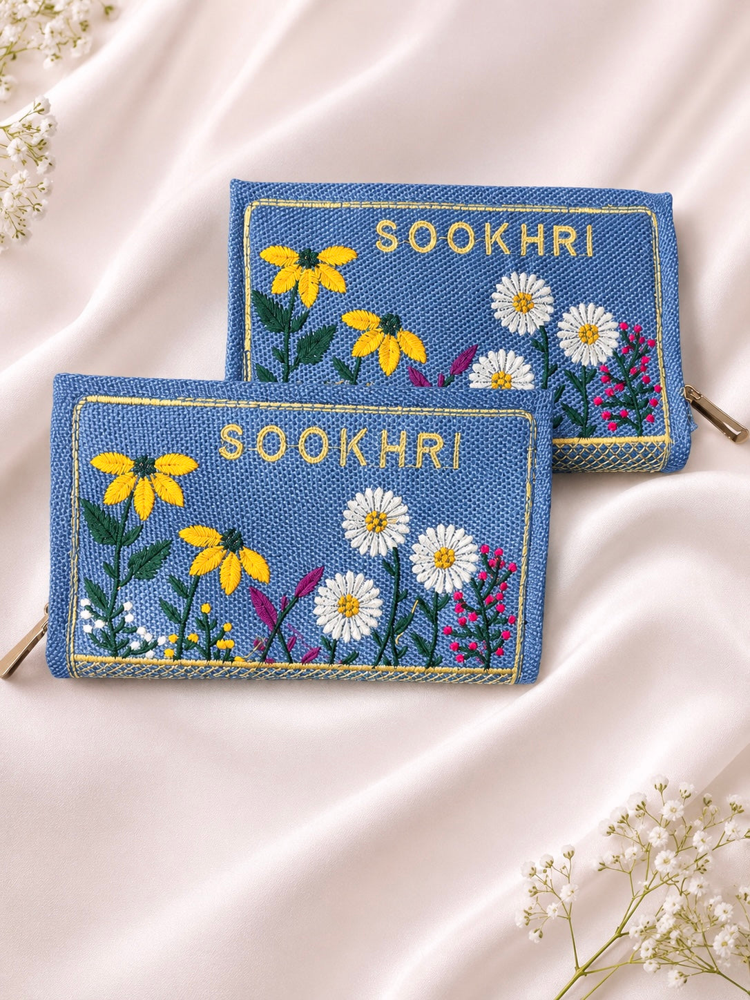 Traditional Jute Fabric Embroidered Clutches (Pack of 2)