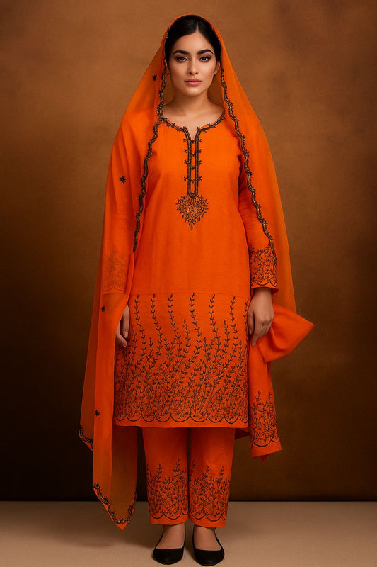 3MM Sequence Embroidery Work 3pc Dress