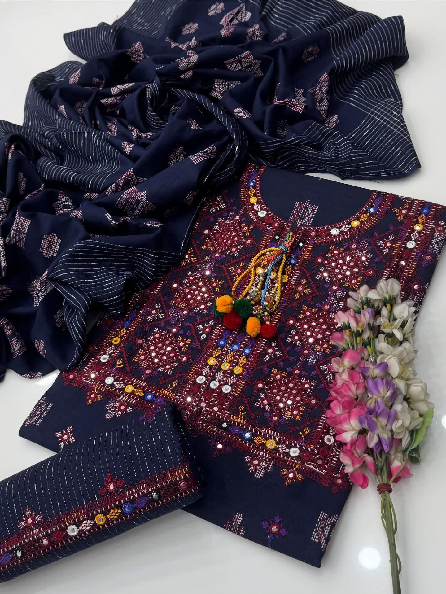 Balochi Embroidered 3 Piece Winter Khaddar Suit – Soft Khaddar Collection