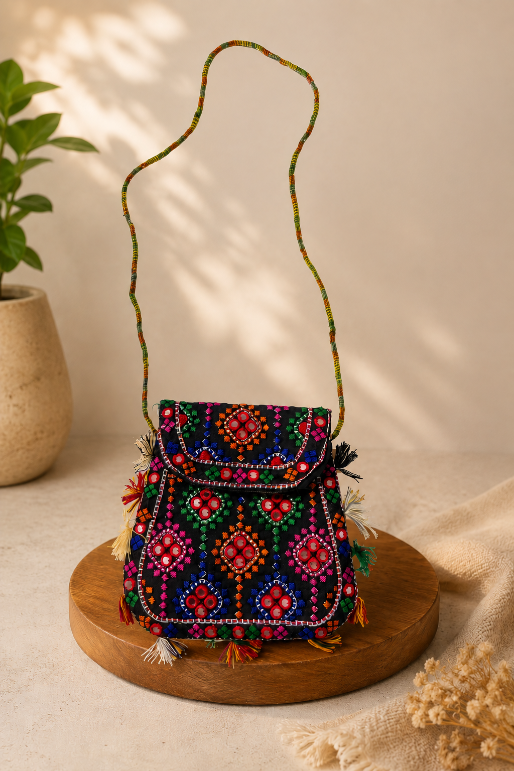 Multi Thick Thread 9MM Sitara Embroidered Big Baby Batwa