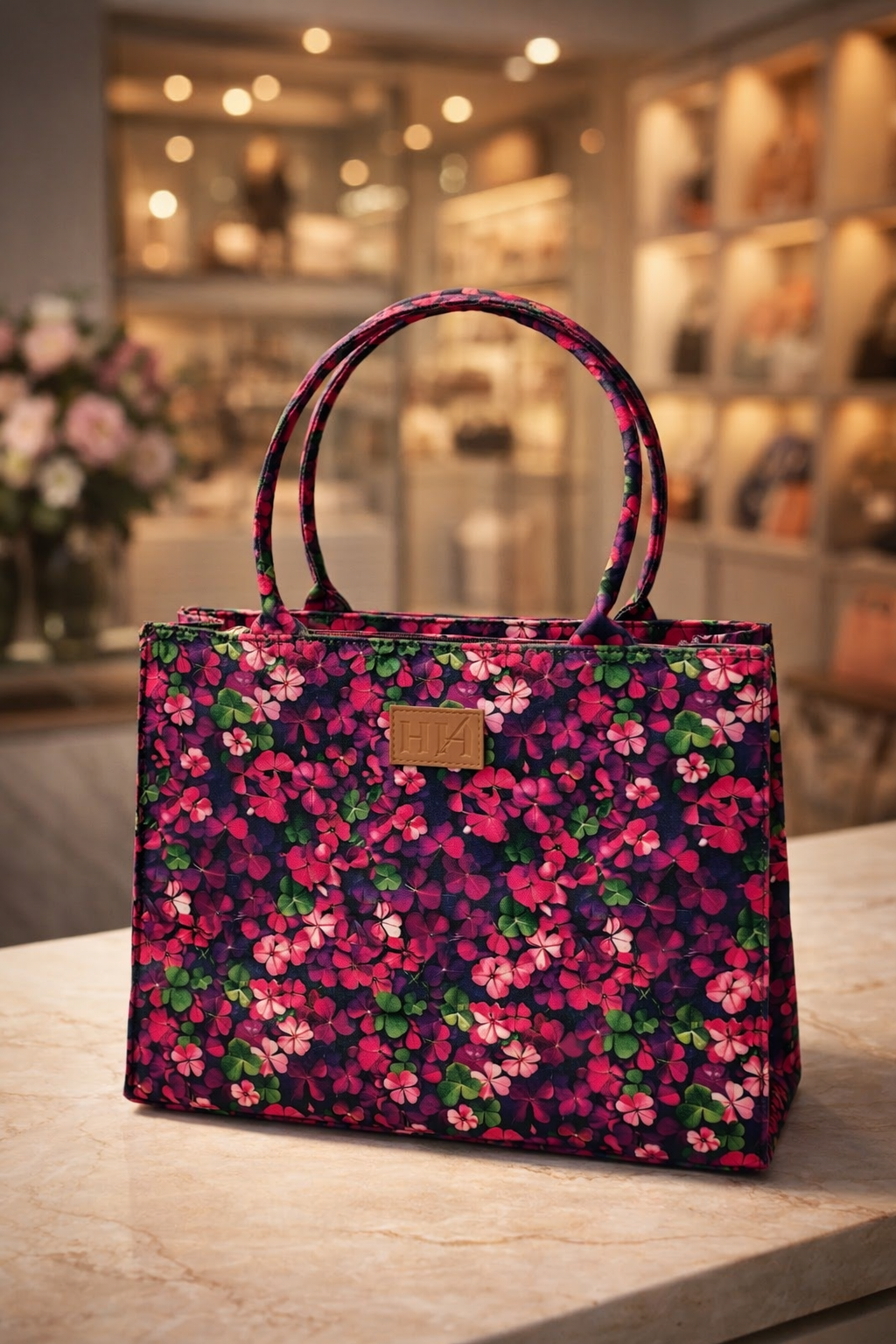 Floral Canvas Tote Bag for Women – Stylish Printed Everyday Shoulder Bag