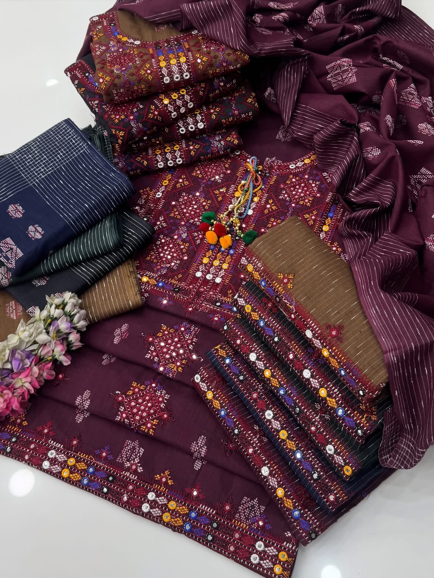 Balochi Embroidered 3 Piece Winter Khaddar Suit – Soft Khaddar Collection