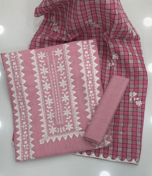 Winter 3-Piece Suit – Soft Cotton Khaddar with Applique & Embroidery